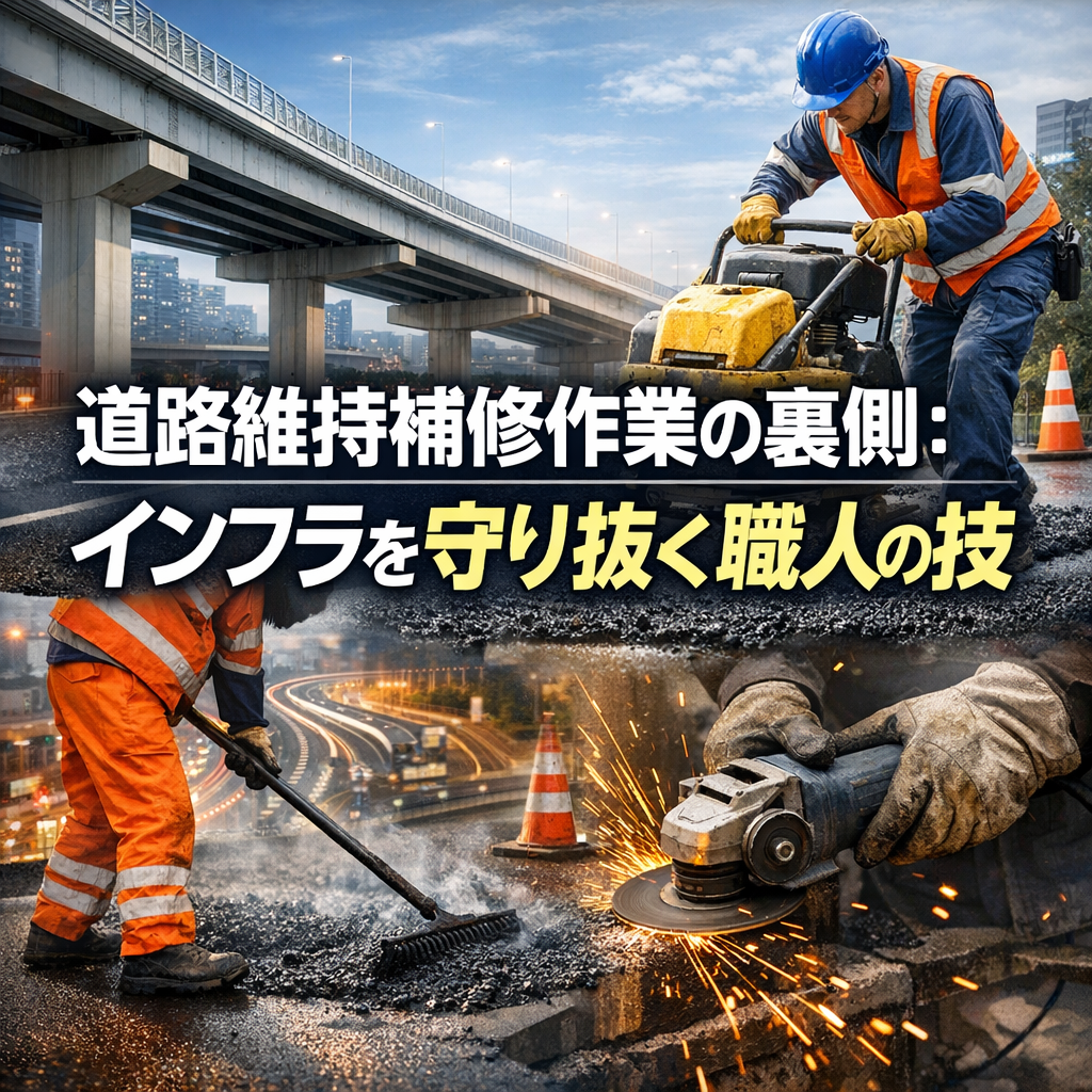 道路維持補修作業の裏側：インフラを守り抜く職人の技